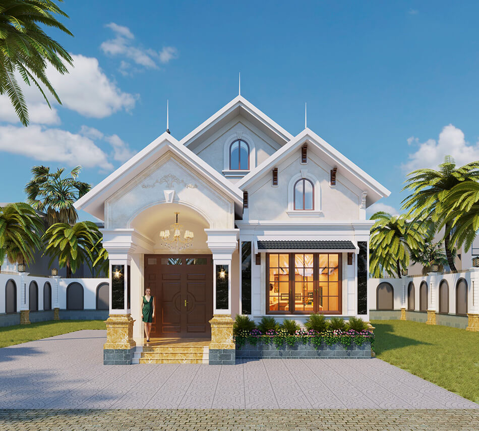 biệt thự mini cấp 4 sân vườn