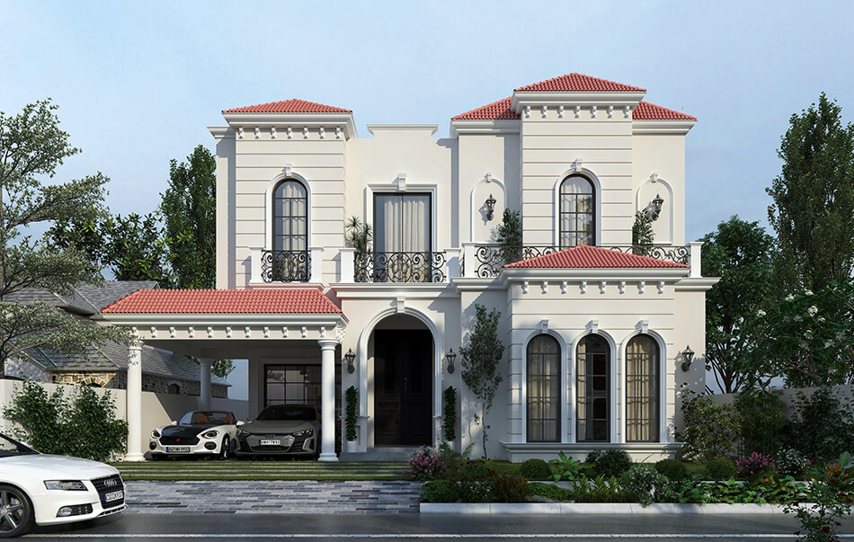 mẫu nhà vườn phong cách châu âu
