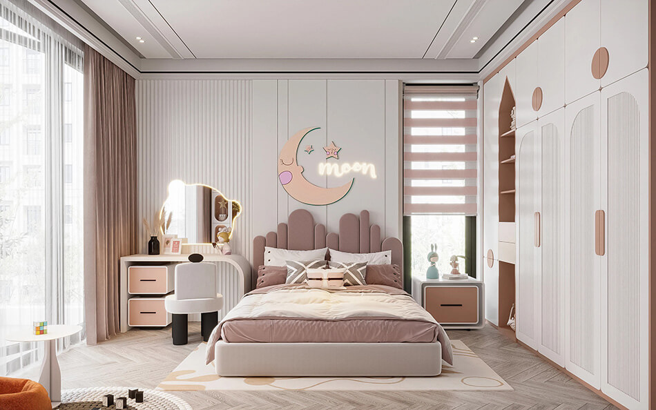 Phòng ngủ cho bé gái 2 - 6 tuổi
