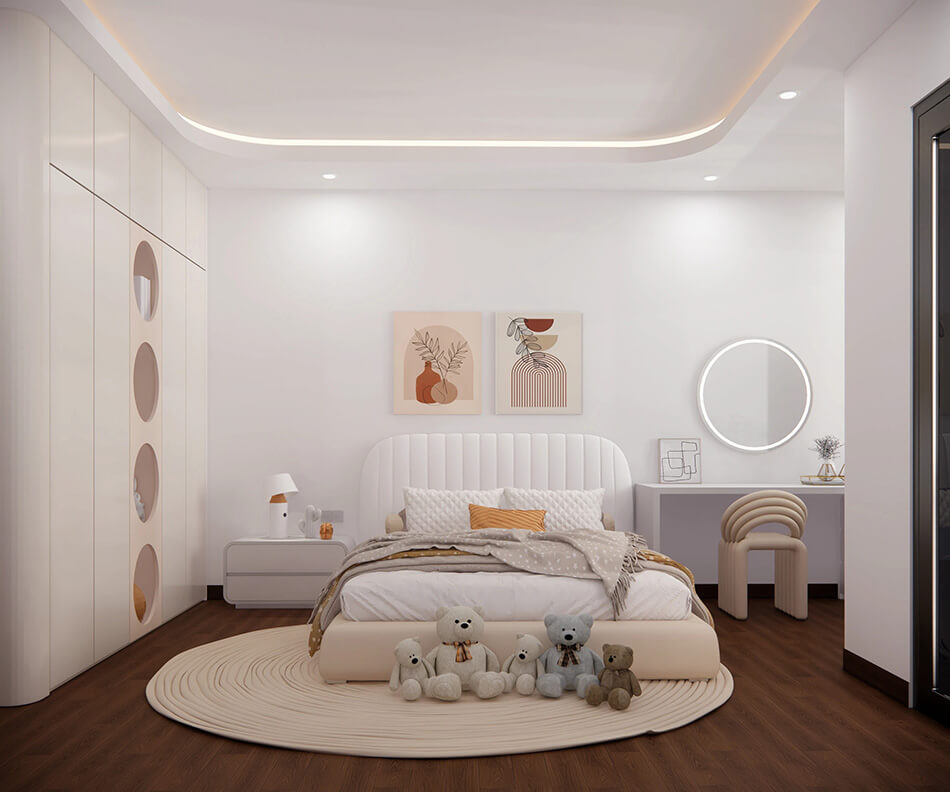 Phòng ngủ cho bé gái hiện đại
