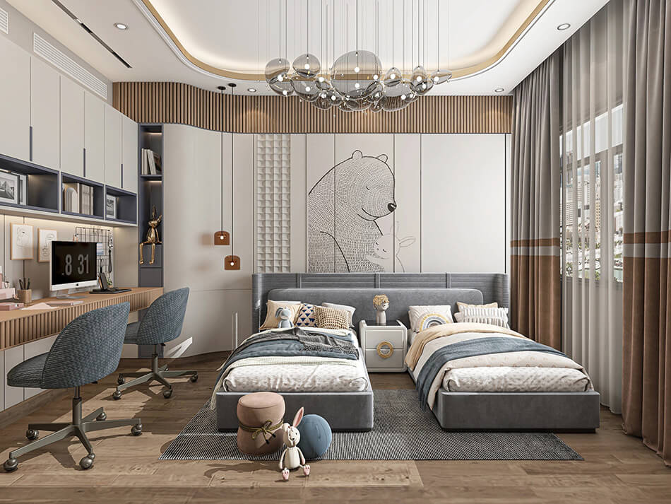 Phòng ngủ cho bé trai 4 đến 8 tuổi