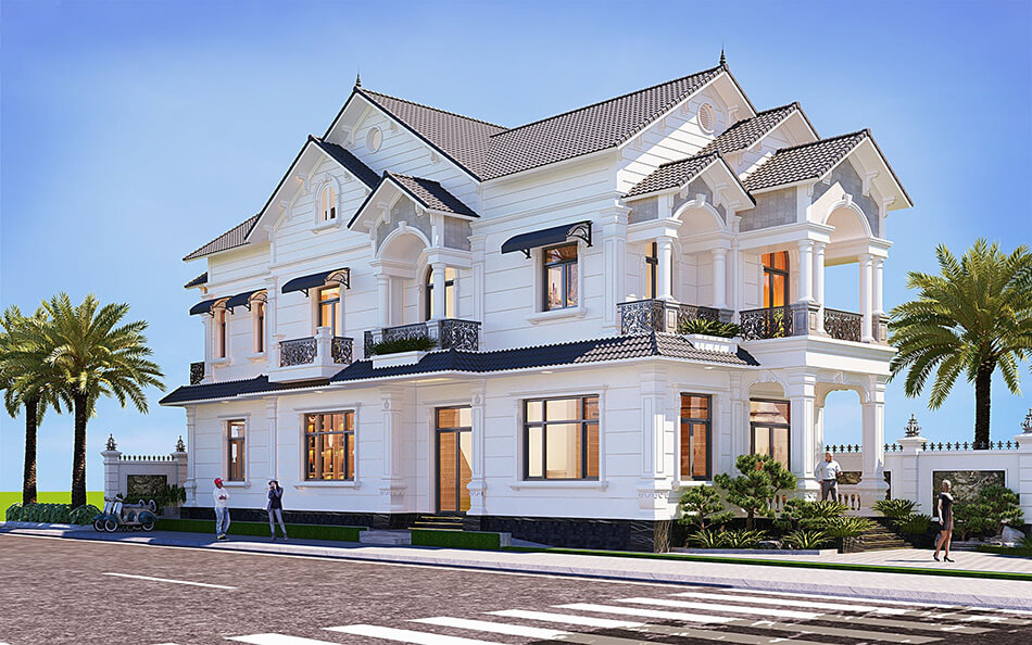 ưu điểm biệt thự 2 tầng mái Thái hiện đại