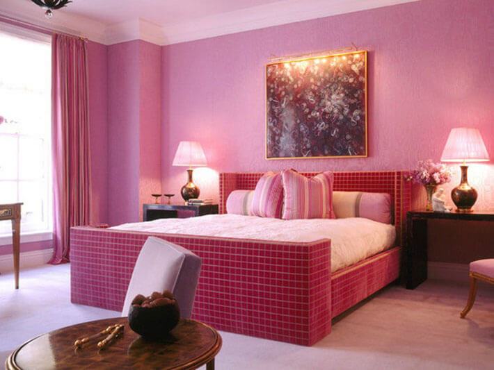 Phòng ngủ màu dâu