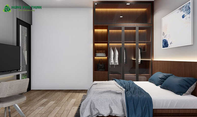 nội thất phòng ngủ mẫu thiết kế nhà 3 tầng 6x18m