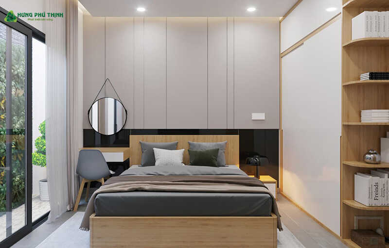 Phòng ngủ 1 - mẫu thiết kế nhà 4x10 1 trệt 1 lầu