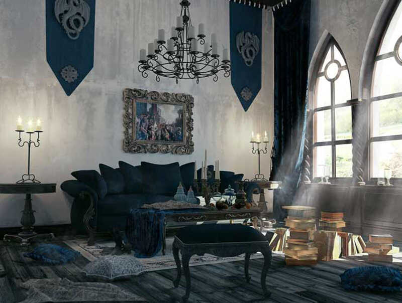 Mẫu thiết kế nội thất theo phong cách gothic (mẫu 2)