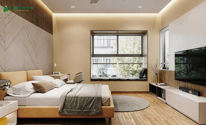 Phòng ngủ 2 - Villa hiện đại 2 tầng