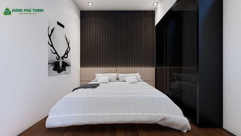 Phòng ngủ 3 - biệt thự 2 tầng hiện đại mái bằng