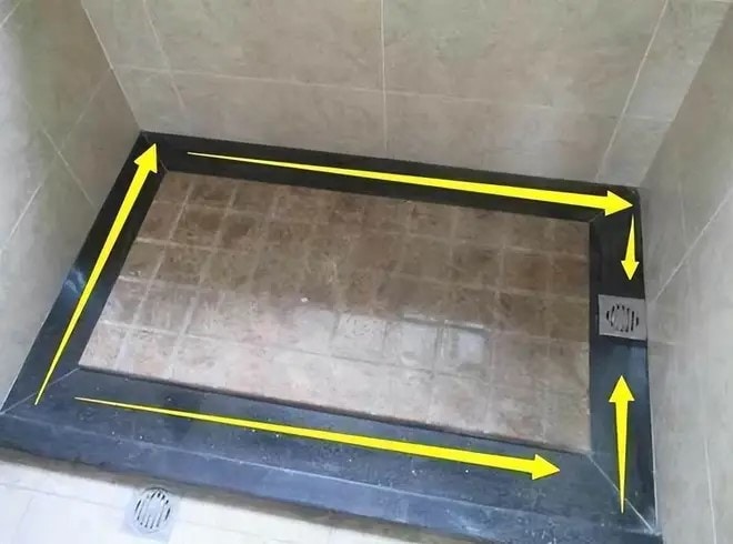 Thiết kế nền phòng tắm có thể thoát nước tốt.