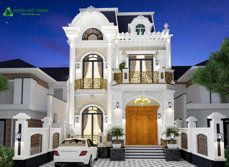 Mẫu biệt thự đẹp sẽ có kiến trúc ấn tượng, độc đáo