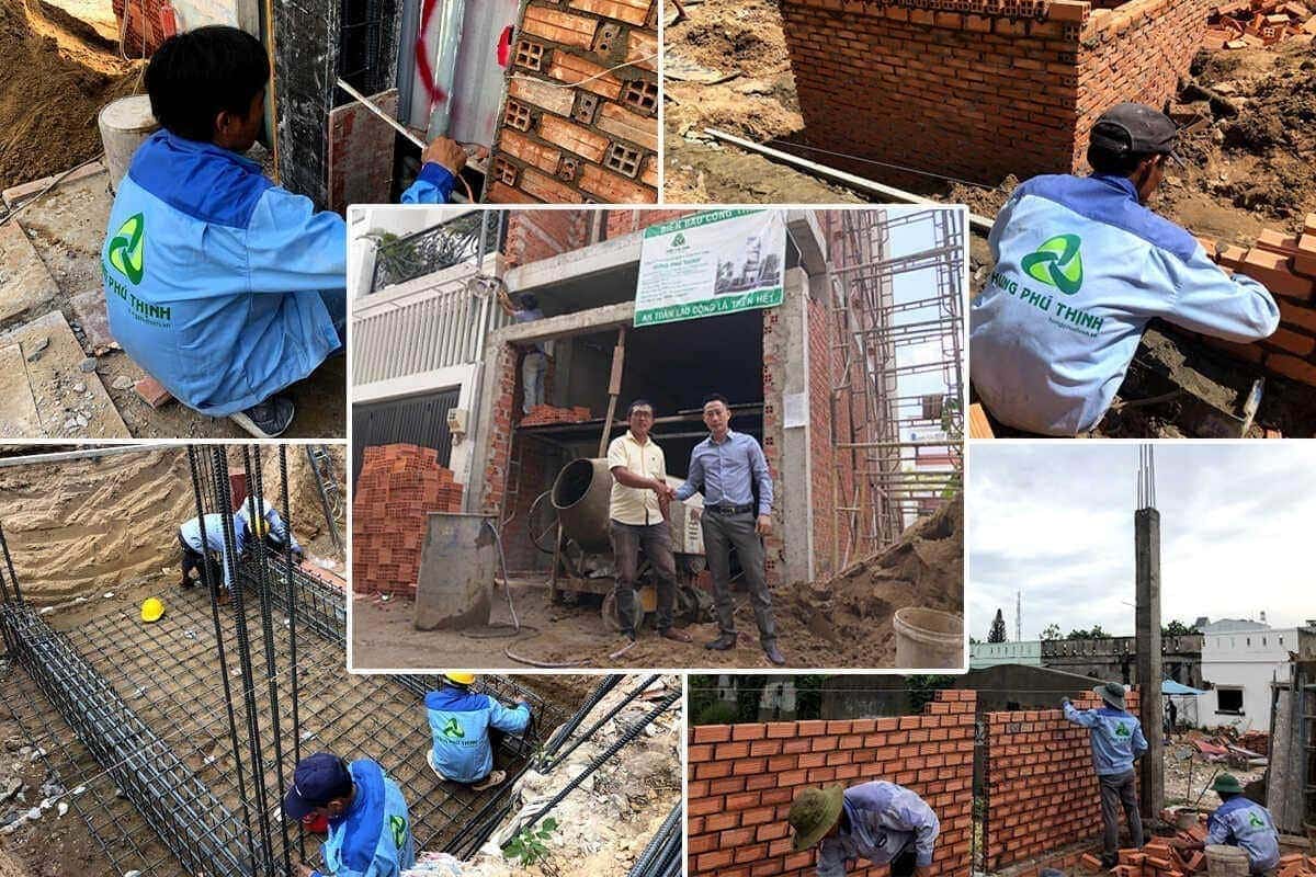 Hình ảnh xây nhà thô của Hưng Phú Thịnh