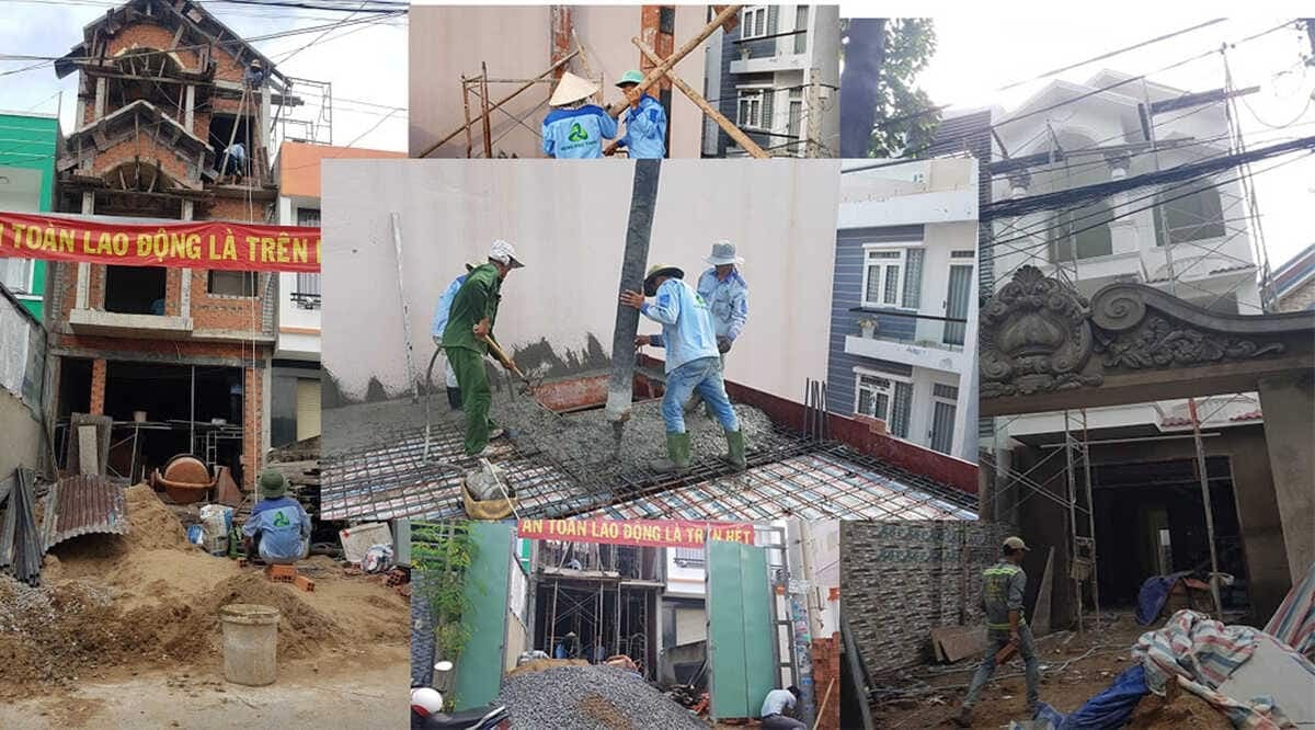 Hình ảnh xây nhà thô của Hưng Phú Thịnh