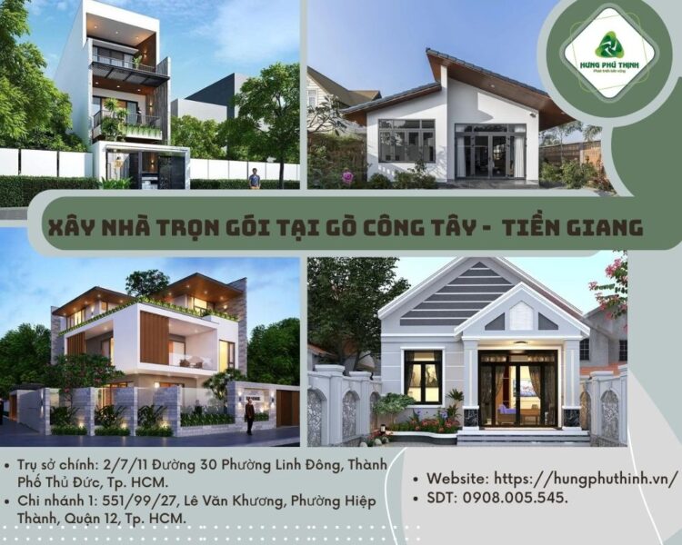 Báo giá xây nhà trọn gói gò công Tây - Tiền Giang