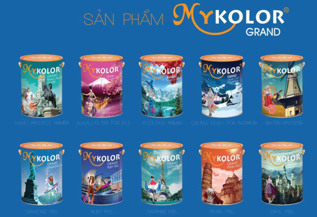 Mykolor là thương hiệu thuộc tập đoàn sơn 4 Orange nổi tiếng,