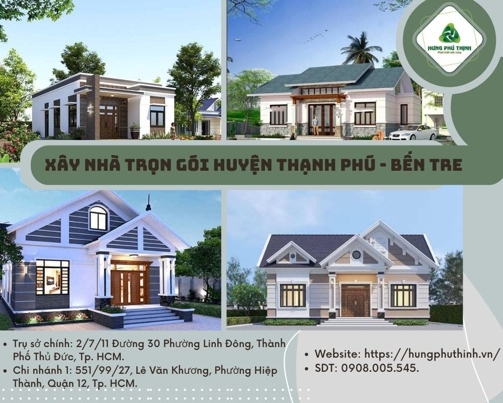 Dịch vụ xây nhà trọn gói huyện Thạnh Phú - Bến Tre