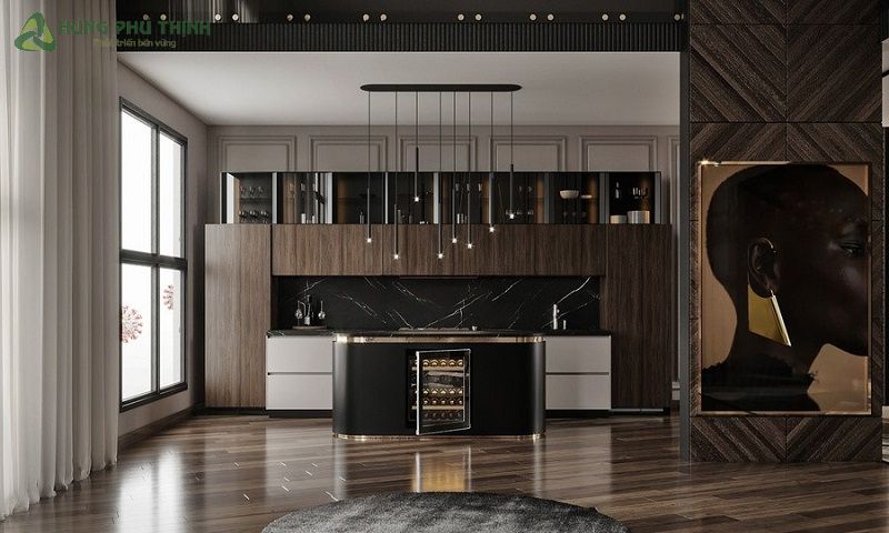 Phòng bếp phong cách luxury đẳng cấp, sang trọng (mẫu 3)