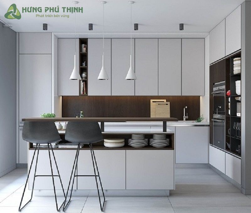 Phòng bếp phong cách tối giản -Minimalism (Mẫu 3)