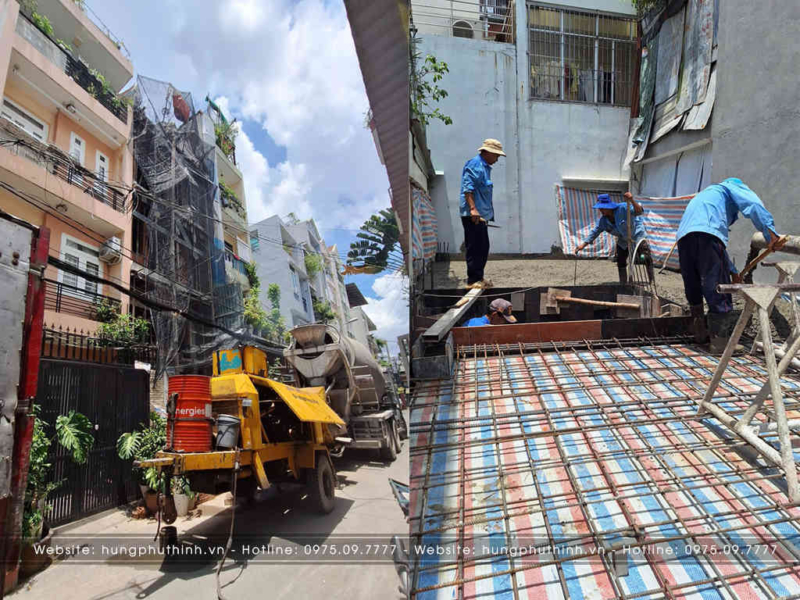 Xây trọn gói nhà 1 trệt 1 lửng 3 lầu 1 tum tại Gò Vấp - Chú Hà